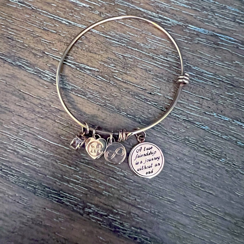 Rose Gold Dangle bracelet with charms